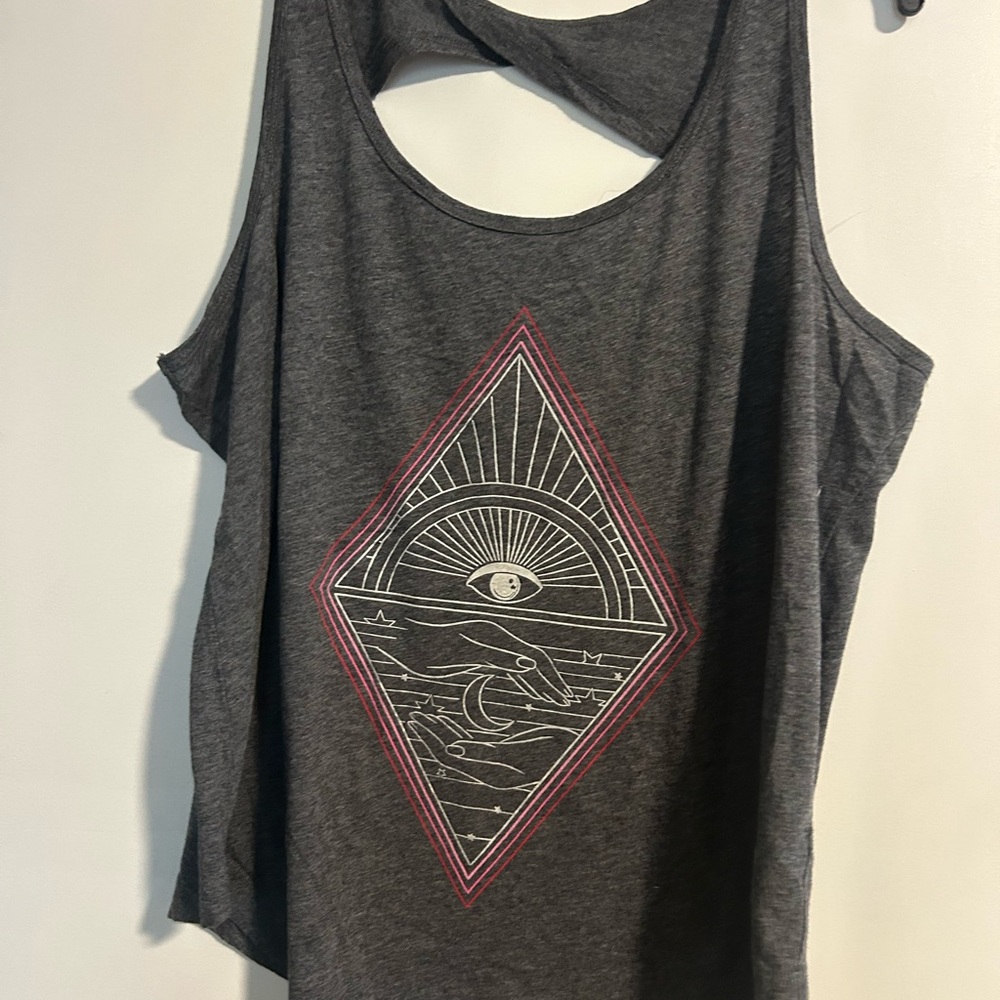 Torrid Gray Graphic Tank Top